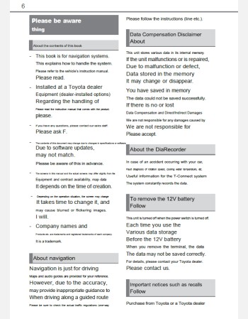 toyota mirai 2021-2022 navigation & multimedia system manual (jdm)